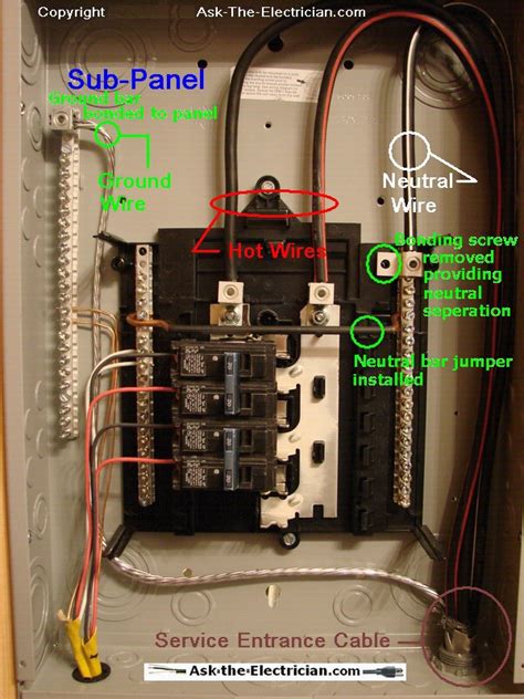 adding junction box ahead of subpanel|sub panel junction box wiring.